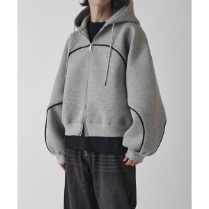 パーカー 「Neucon」VOLUME PIPING ZIP HOODIE / ボリュームパイピングジップフーディー メンズ