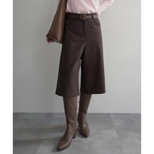 ワイドパンツ パンツ 「Rashik」ウールライクバミューダパンツ レディース