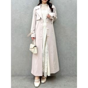 トレンチコート コート バックプリーツトレンチコート レディース