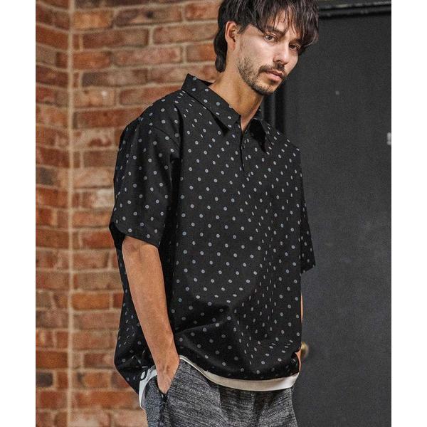 ポロシャツ mhs2520- 裾ドローコード付きドット柄ポロシャツ(BP-BFS0090) メンズ