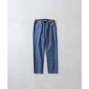 ジーンズ グレイッシュネイビーストレッチデニムイージーパンツ メンズ