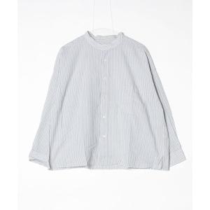 シャツ オーガニックローンスタンドカラービッグシャツ メンズ