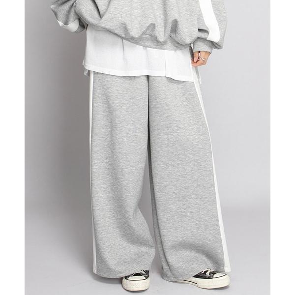 パンツ 「選べる丈感」サイドライン スウェット ワイドパンツ レディース