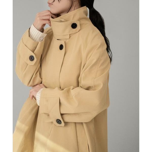 トレンチコート コート 「on:nue」「着用動画あり！」「春アウター」 スタンドカラーミドル丈トレ...
