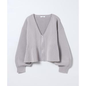 ペプラムZIP Vカーディガン レディース