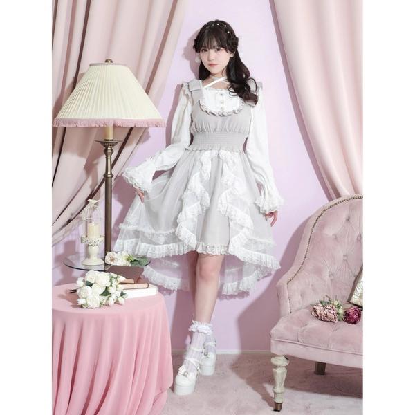 ワンピース フレアスリーブプリンセスロングワンピース