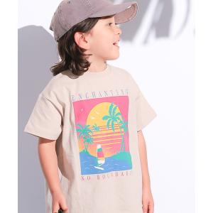 tシャツ 「プチプラ」サーフプリントTシャツ キッズ 子供服 男の子 女の子