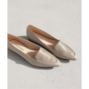 ローファー 甲深 スクエアトゥ ローファー レディース