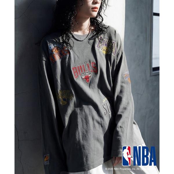 tシャツ NBA公式 ロゴ刺繍 ロンT レディース メンズ