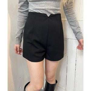 moment+ スラックス パンツ フロントタックスラックスショートパンツ