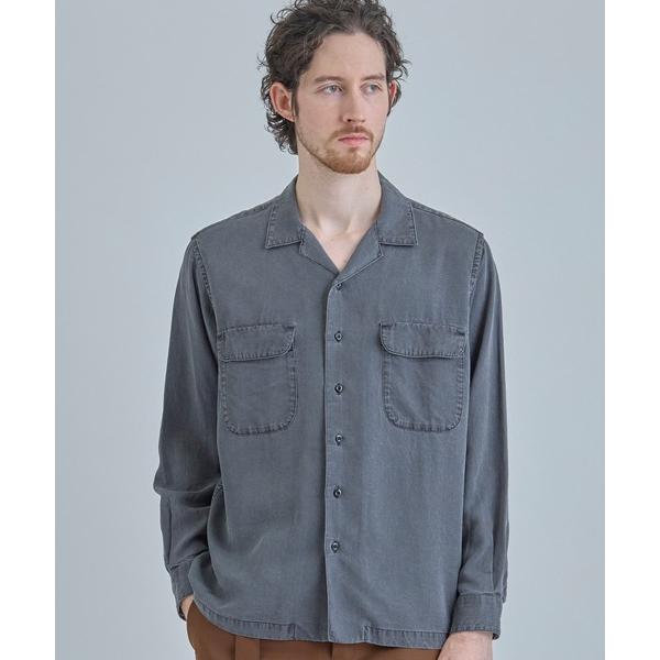 シャツ テンセルオープンカラーシャツ メンズ