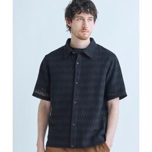 シャツ 半袖 シアージオメトリック半袖シャツ メンズ