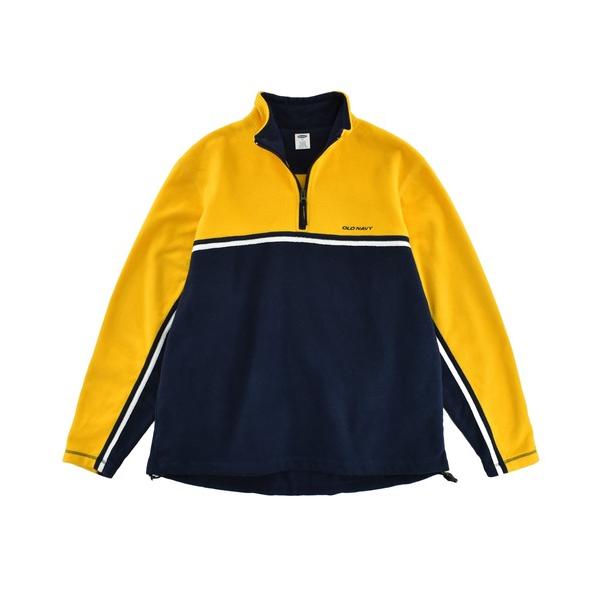 セーター ニット 「USED」00’ OLDNAVY ハーフジップ フリースプルオーバー メンズ レ...