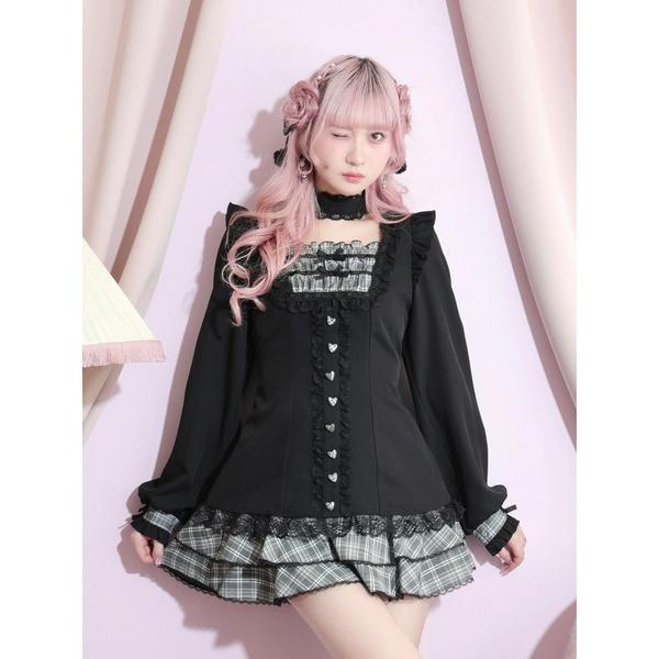 ワンピース チョーカー付きティアードセットアップ