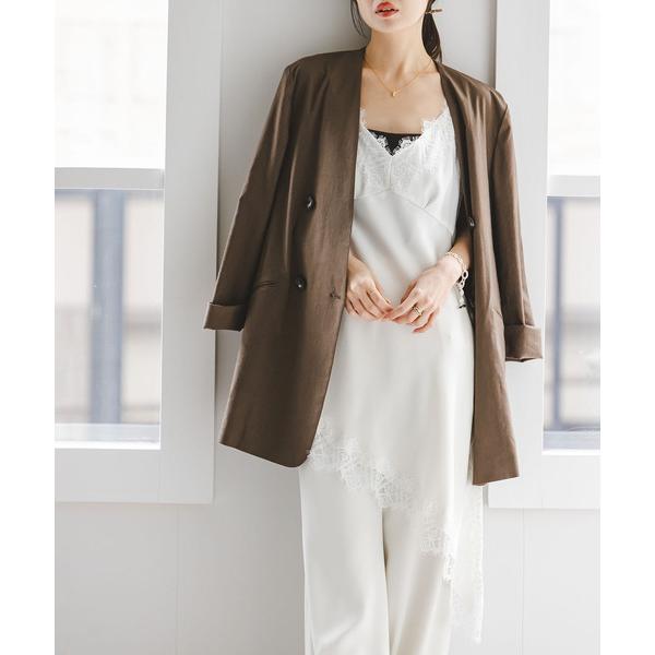 キャミソール ルナサテンレースアシンメトリーキャミ