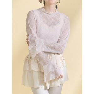 tシャツ シアーレーストップス レディース