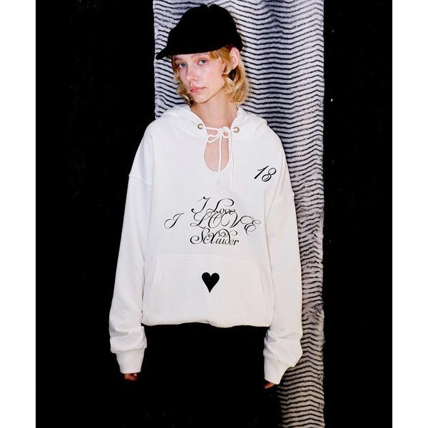 パーカー 「RC.THREEPAPER」ハート刺繍 レタリングプリント オーバーサイズパーカー レデ...