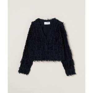 ブルゾン アウター ブライトコットン フリンジジャケット レディース