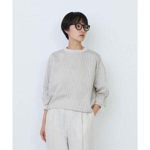 ブラウス シャツ リブ使いショートブラウス レディース