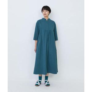 LOISIR ワンピース リネンチェックセーラーカラーワンピース