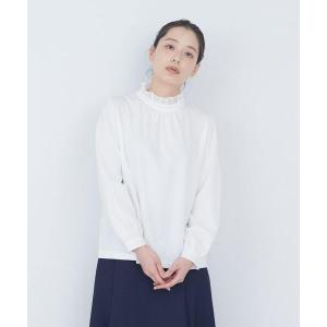 tシャツ フリルカラーブラウス レディース