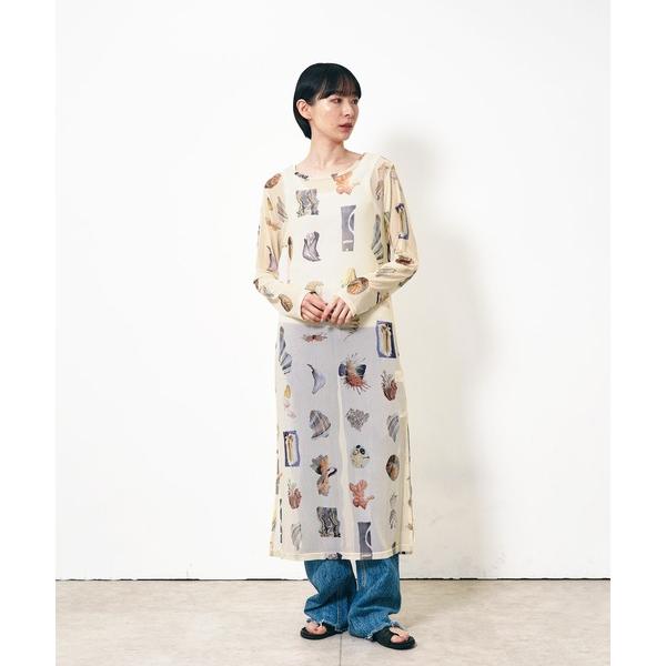 ワンピース “SEA” Yumi Matsushita シアー長袖ワンピース