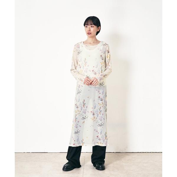 ワンピース “SEA” Kana Akiyama シアー長袖ワンピース