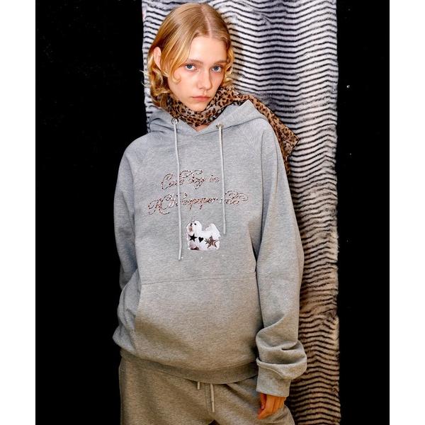 トレーナー スウェット 「RC.THREEPAPER」モチーフ×ラインストーン レタリングプリント ...