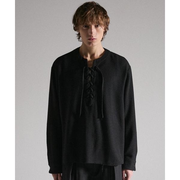 tシャツ 「GRANCY」Lace-Up Light Mesh Pullover / レースアップラ...