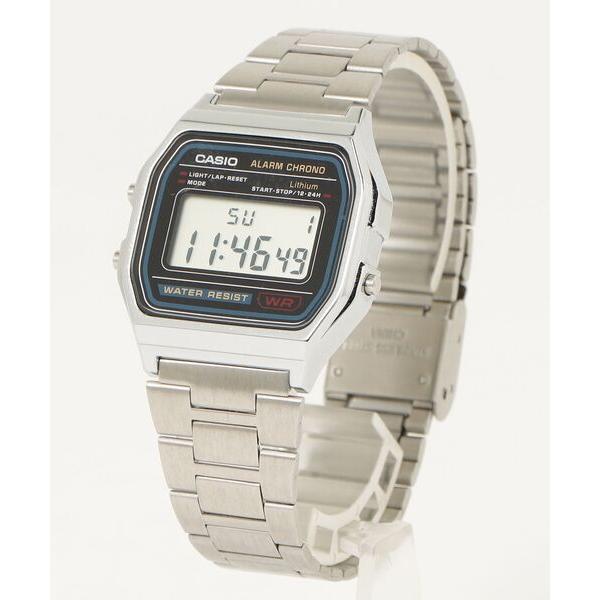 「CASIO」 デジタル腕時計 FREE シルバー メンズ