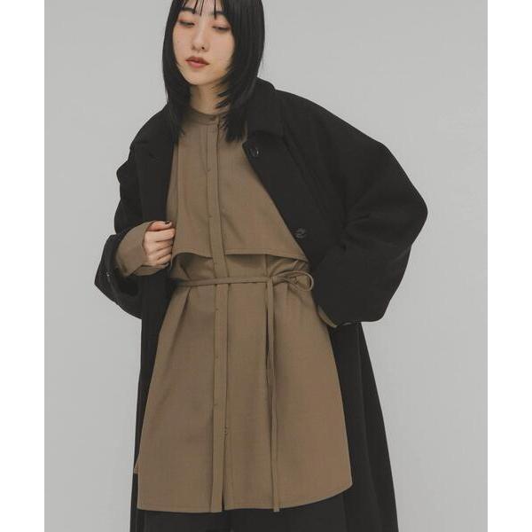 「KBF」 シャツワンピース ONE ブラウン レディース