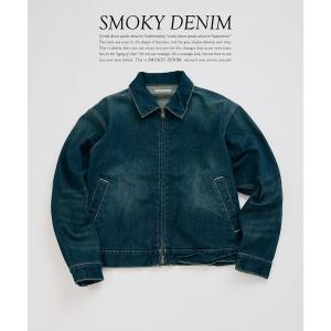デニムジャケット gジャン スモーキーデニム 11oz ジップブルゾン メンズ