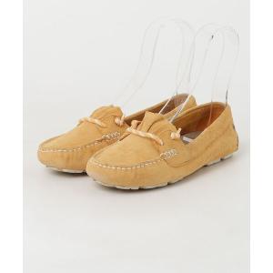 「UGG」 モカシンシューズ 22.5cm オレンジ レディース