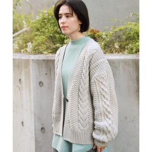 「niko and...」 ニットカーディガン FREE グレー レディース