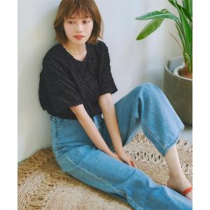 「titivate」 半袖ブラウス FREE ブラック レディース