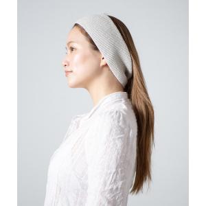 ニット帽 ニットキャップ Linen Blend Knit Hair Band / リネンリサイクルポリ混紡ニットヘアバンド レディース