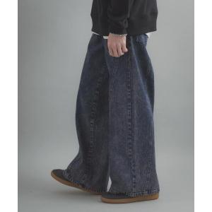 ジーンズ 「ユニセックス」ケミカルバギーワイドデニムパンツ メンズ レディース