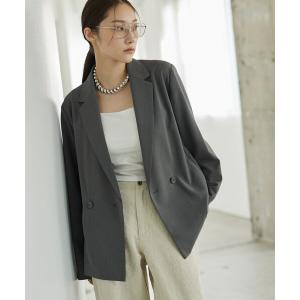 ジャケット テーラードジャケット Comfy SET UP｜ダブルブレストイージージャケット「セットアップ対応／通勤／カセット服／接触冷感／UVカット」