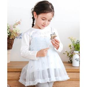 tシャツ キラキラプリントTシャツ+スパンコールお星さまキャミチュニック2点セット(90~130cm) キッズ 子供服 女の子