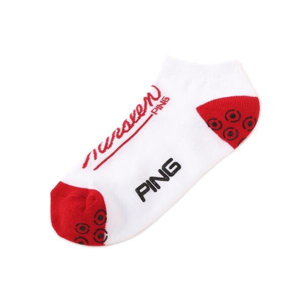 靴下 「PING APPAREL」カーステンロゴアンクルソックス 「NATIVE」 (MENS) メ...
