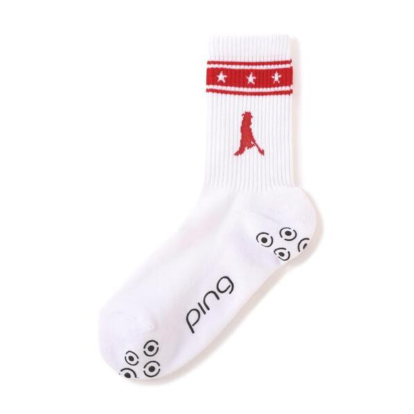 靴下 「PING APPAREL」Mr.PINGラインデザインミドルソックス 「NATIVE」 (L...