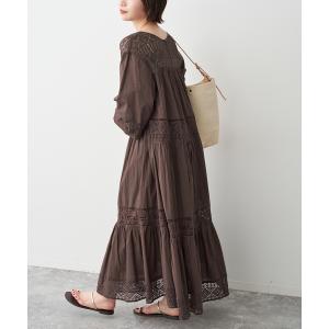 ワンピース 「新色有り / 追加」HYUレースギャザーワンピース