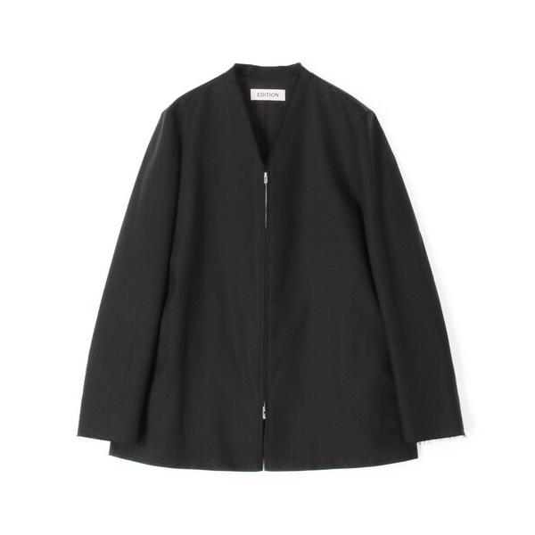 ジャケット ノーカラージャケット ドライツイル ZIPジャケット レディース