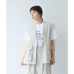 ブラウス シャツ 高密度Cotton/Linen ベスト レディース
