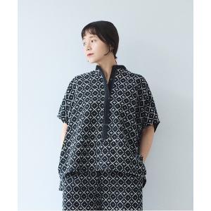 ブラウス シャツ 単色刺繍squareブラウス レディース