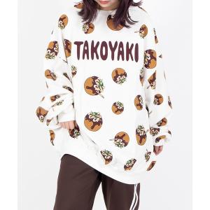 最終値下げラスト1！ PUNYUS 大阪限定品!!たこ焼き トップス3★ PUNYUS（プニュズ） tシャツ たこ焼き総柄Tシャツ レディース メンズ