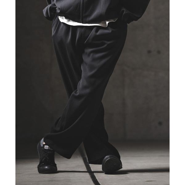 パンツ mp14551-Relaxed Straight Trousers ワイドストレートパンツ(...