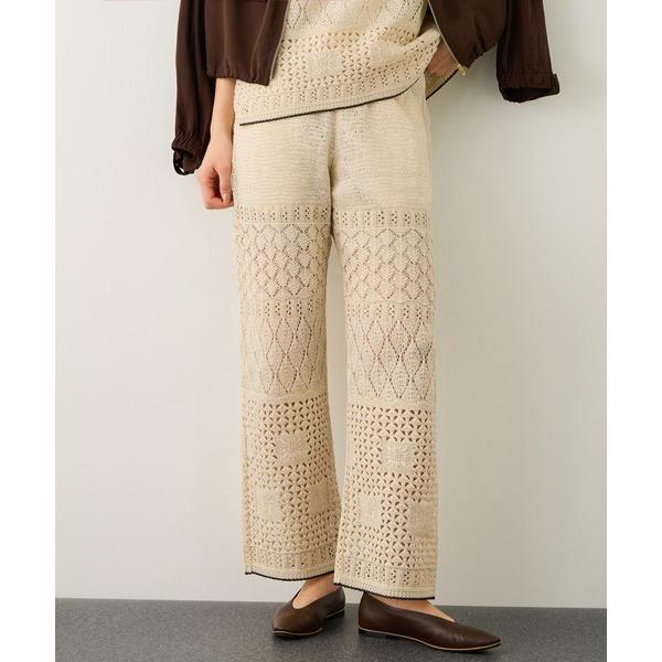 パンツ 「COOHEM」SUKASHI EMBOSSED KNIT PANTS/セットアップ対応・イ...