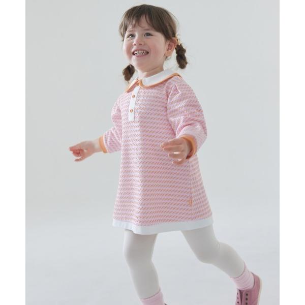 ワンピース カラーブロック長袖Aラインワンピース キッズ 子供服 女の子