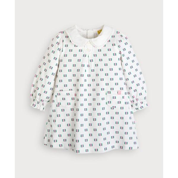 ワンピース ブロッサム柄Aライン長袖ワンピース キッズ 子供服 女の子